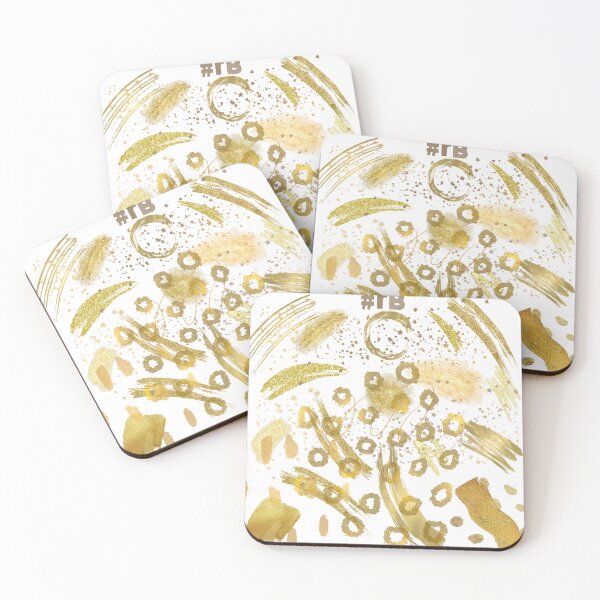 Item preview, Gold Billion Letters and Gold Metallic Dots Brushstroke designed and sold by branaghbel.