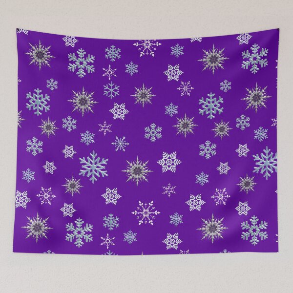 Item preview, Snowflakes on purple background, regular grid. designed and sold by imyournightmare.