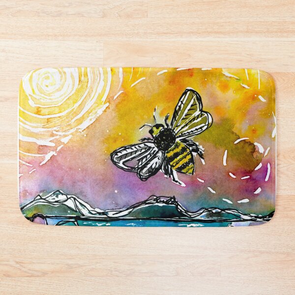Item preview, Just Buzzing Around Watercolor Painting Bees designed and sold by JoanneHerrmann.