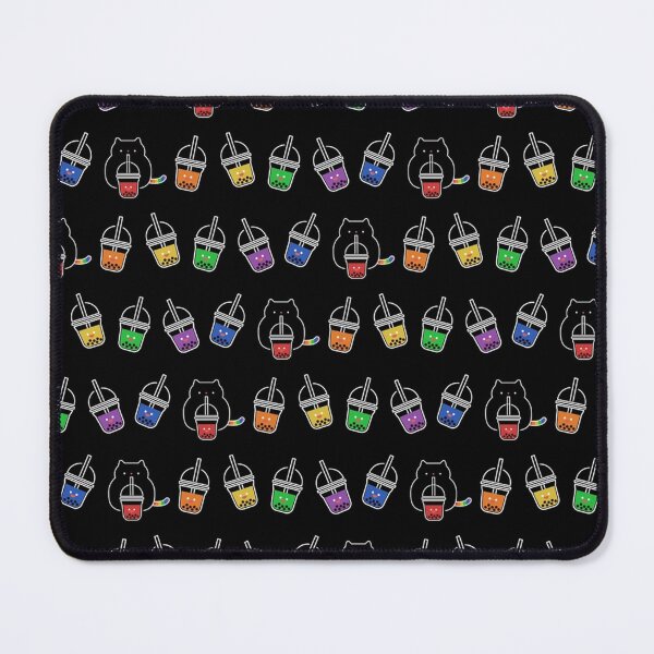 Item preview, Kawaii Black Cat With Rainbow Bubble Boba Milk Tea Drink Leggings designed and sold by janlzmaude.