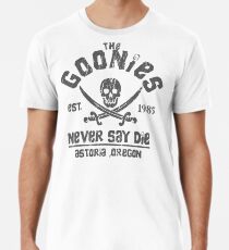 Die Goonies - Never Say Die - Grau auf Schwarz Männer Premium T-Shirts