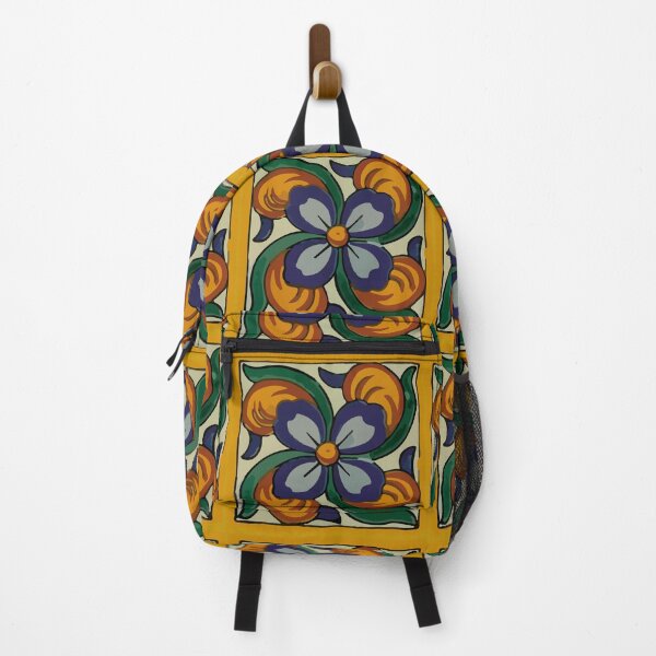 Item preview, Flower blue bouquet boho chic mexican tile designed and sold by T-Mex.