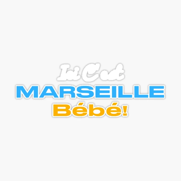 Sticker avec l'œuvre « jul , c'est Marseille bébé » de l'artiste