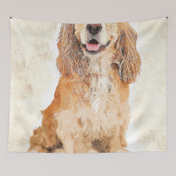 Item preview, So Cute and Hot, Cocker Spaniel Dog - Custom Pet Portrait Art Studio designed and sold by Custom Pet Portrait Art Studio.