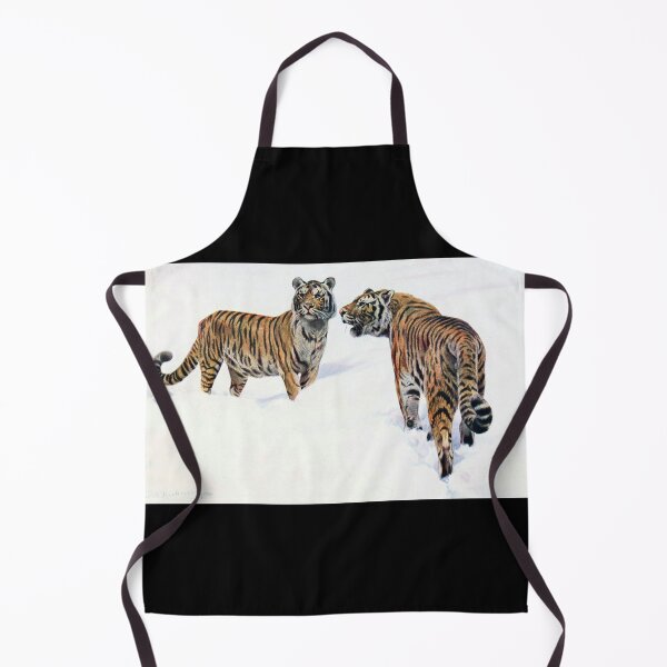 Item preview, Siberian Amur Tigers in the Snow Vintage Art designed and sold by StudioMollymook.