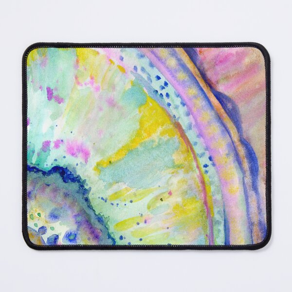 Item preview, Geode Slice Watercolor Pink Blue Calming Abstract Painting designed and sold by JoanneHerrmann.