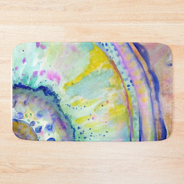 Item preview, Geode Slice Watercolor Pink Blue Calming Abstract Painting designed and sold by JoanneHerrmann.