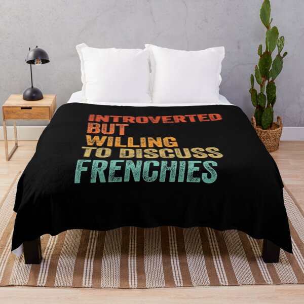 Item preview, Introverted But Willing To Discuss Frenchies Dog Distressed Gift   designed and sold by Guarddogdrive.