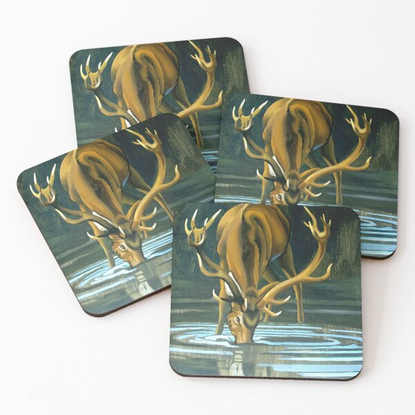 Item preview, Stag Drinking at the Pool designed and sold by Patricia Howitt.