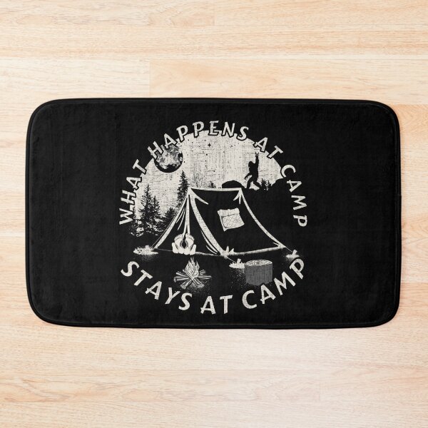 Item preview, What happens at camp stays at camp – Funny camping quote  designed and sold by yococo.