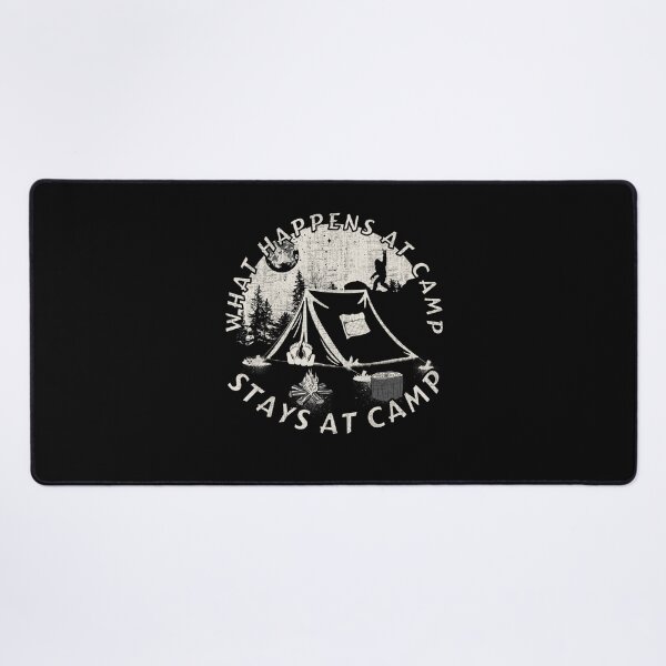 Item preview, What happens at camp stays at camp – Funny camping quote  designed and sold by yococo.