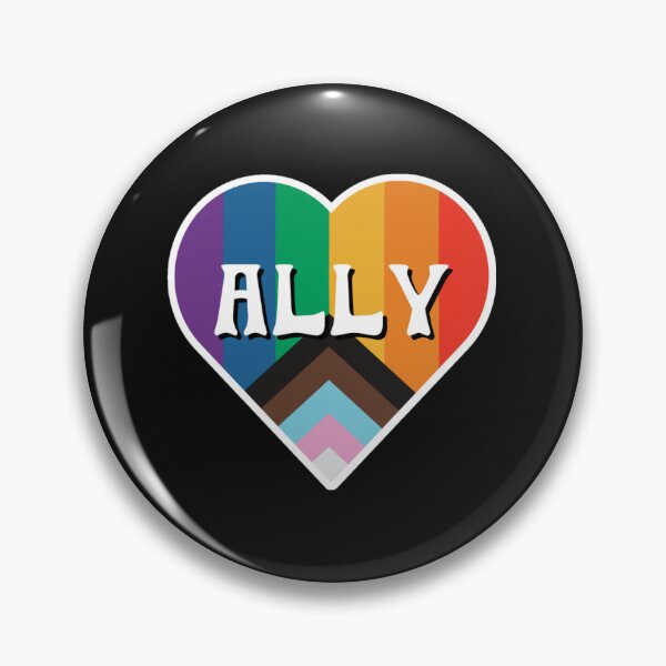 Item preview, LGBTQIA+ Pride Ally Heart designed and sold by socialbylindsay.