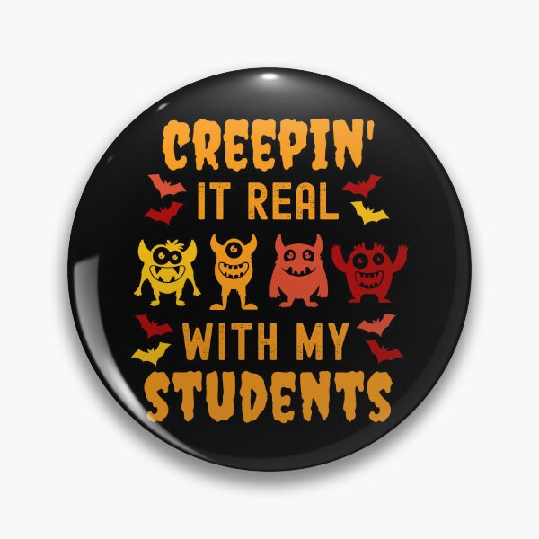 Artikelvorschau, Halloween Teacher - Creepin' It Real With My Students - Schul-Halloween-Party, Herbstlehrer, Herbstlehrer, Halloween-Lehrer entworfen und verkauft von jadedscientist.