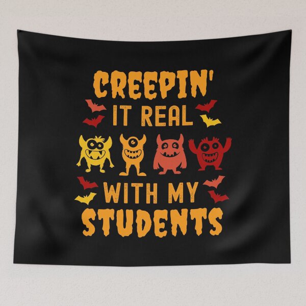 Item preview, Halloween Teacher - Creepin' It Real With My Students - School Halloween Party, Autumn Teacher, Fall Teacher, Halloween Instructor designed and sold by jadedscientist.