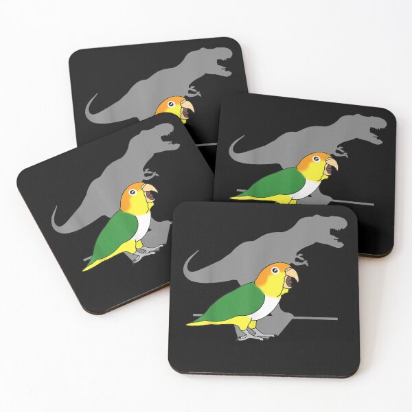 Item preview, White bellied caique T-rex birb memes dinosaur parrot T-Shirt designed and sold by BolichFalk.