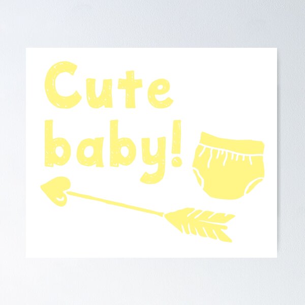 Item preview, CUTE BABY with arrow and diaper designed and sold by jazzydevil.