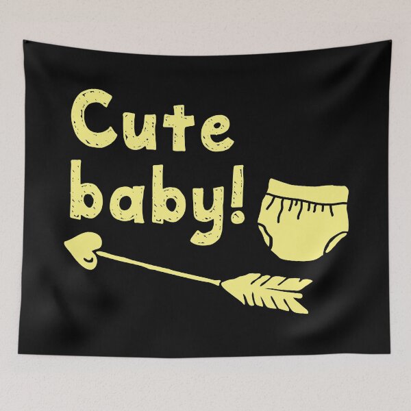 Item preview, CUTE BABY with arrow and diaper designed and sold by jazzydevil.