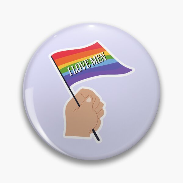 Item preview, LGBTQIA+ Pride I Love Men Gay Flag designed and sold by socialbylindsay.