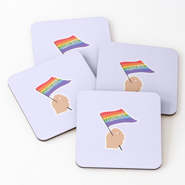 Item preview, LGBTQIA+ Pride I Love Men Gay Flag designed and sold by socialbylindsay.