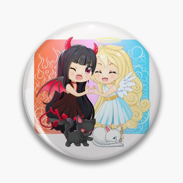 Item preview, Anime Chibi Devil and Angel Love (and Kitties) designed and sold by EllyMellow.