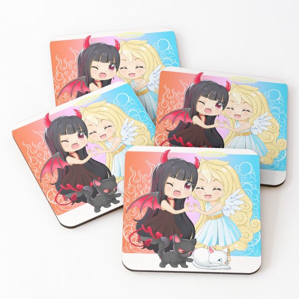 Item preview, Anime Chibi Devil and Angel Love (and Kitties) designed and sold by EllyMellow.