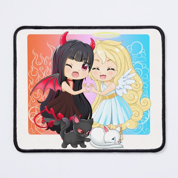 Item preview, Anime Chibi Devil and Angel Love (and Kitties) designed and sold by EllyMellow.