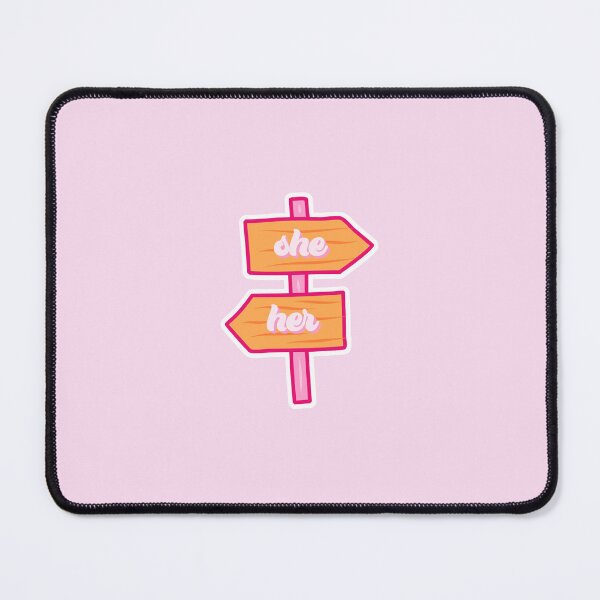 Item preview, LGBTQIA+ Pride She/Her Pronouns Arrow Sign designed and sold by socialbylindsay.