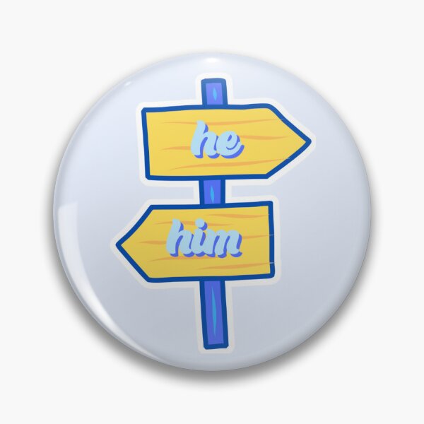 Item preview, LGBTQIA+ Pride He/Him Pronouns Arrow Sign designed and sold by socialbylindsay.