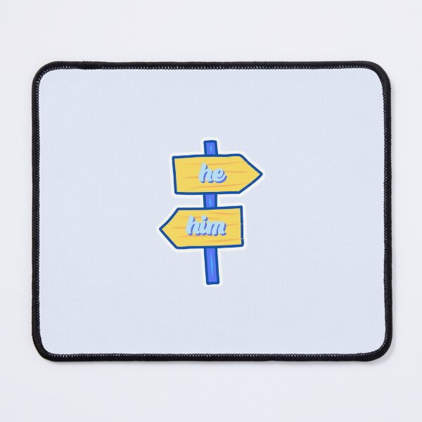 Item preview, LGBTQIA+ Pride He/Him Pronouns Arrow Sign designed and sold by socialbylindsay.