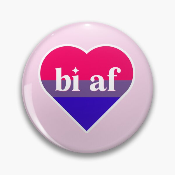 Item preview, LGBTQIA+ Pride Bisexual AF Heart designed and sold by socialbylindsay.