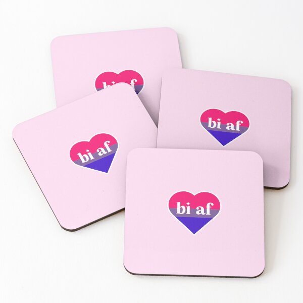 Item preview, LGBTQIA+ Pride Bisexual AF Heart designed and sold by socialbylindsay.