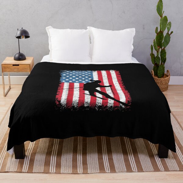 Item preview, American Flag Skiing USA Flag designed and sold by MallieWelch.