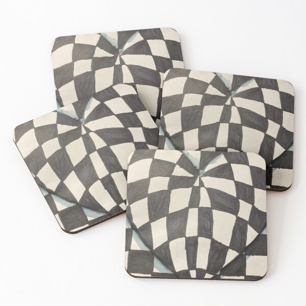 Item preview, Black and white, heart, pattern, 3D, three dimensional  designed and sold by junebugamch.