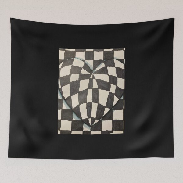 Item preview, Black and white, heart, pattern, 3D, three dimensional  designed and sold by junebugamch.
