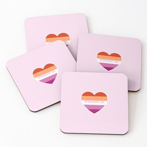 Item preview, LGBTQIA+ Pride Lesbian AF Heart designed and sold by socialbylindsay.