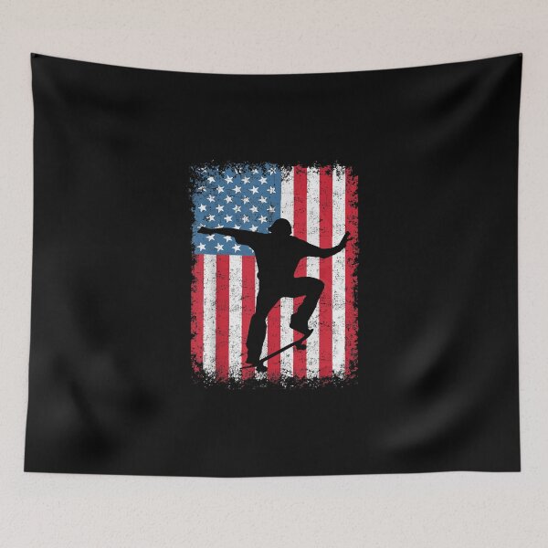 Item preview, American Flag Skateboarding USA Flag designed and sold by MallieWelch.