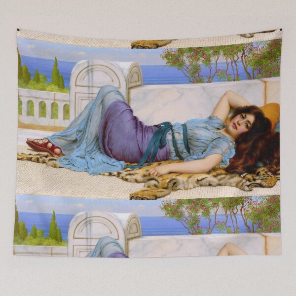 Item preview, Mischief and Repose , jw godward  "Girl with a beautiful transparent Summer purple Dress" John William Godward designed and sold by TeeARTHY.