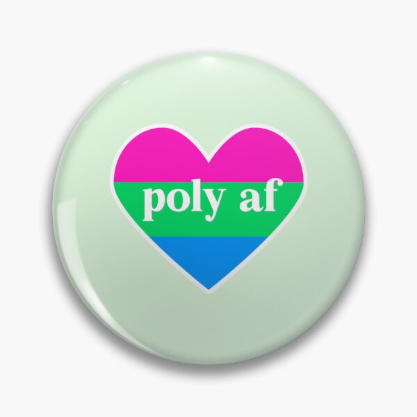 Item preview, LGBTQIA+ Pride Polysexual AF Heart designed and sold by socialbylindsay.