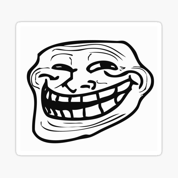 Troll Face Meme Memes Coolface Problem Sticker By Atakirus Redbubble - problem troll face problem roblox troll meme on meme