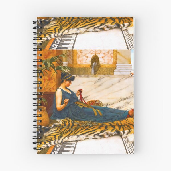 Item preview, The Tigerskin (Sewing Girl), jw godward  "Girl with a beautiful transparent Summer purple Dress" John William Godward designed and sold by TeeARTHY.