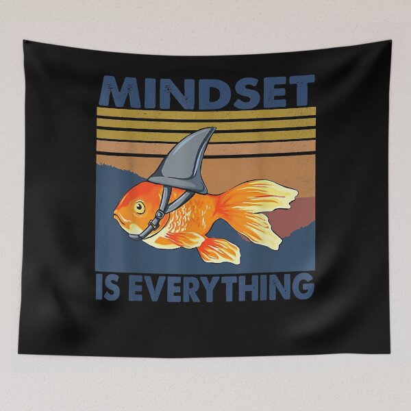Item preview, Everything Is Mindset Shark Fin Goldfish Vintage  designed and sold by MckoonNavaiah.