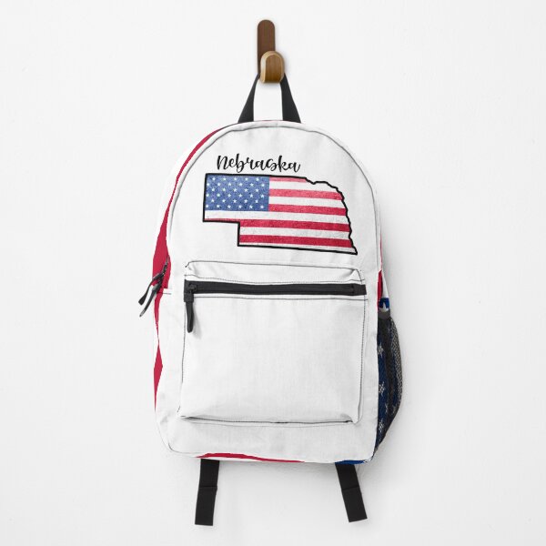 Item preview, Nebraska State Outline with Patriotic USA American Flag designed and sold by Gsallicat.
