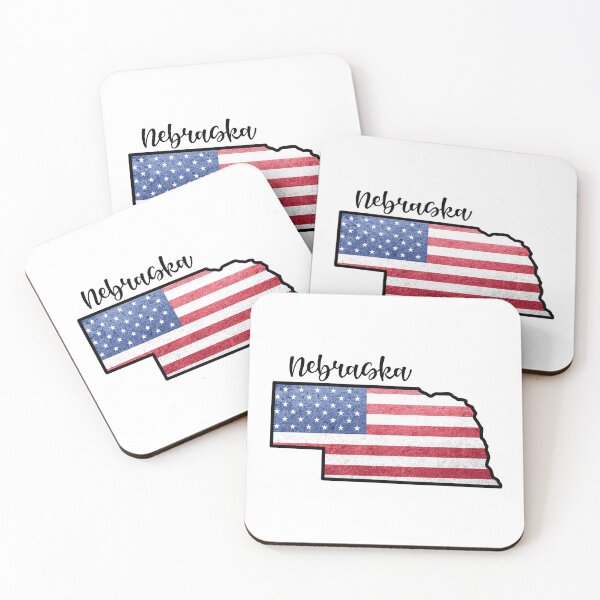 Item preview, Nebraska State Outline with Patriotic USA American Flag designed and sold by Gsallicat.