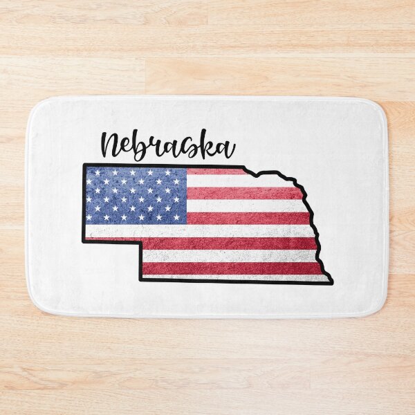 Item preview, Nebraska State Outline with Patriotic USA American Flag designed and sold by Gsallicat.