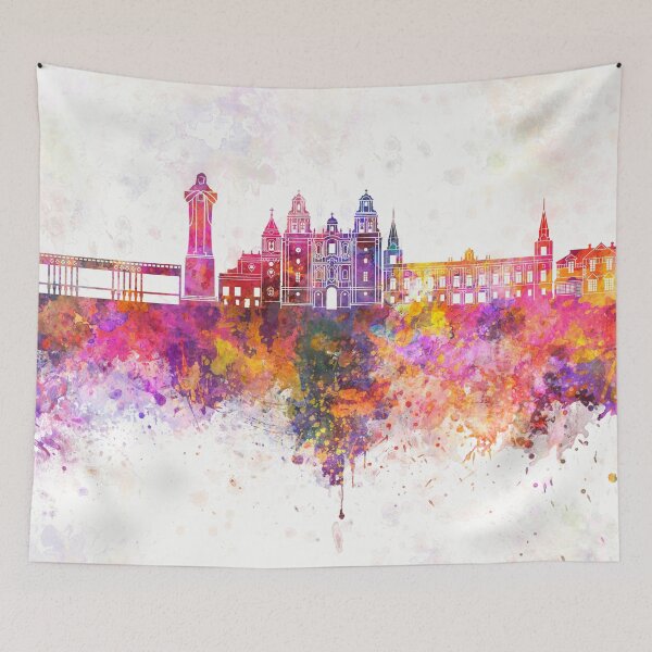 Item preview, Huelva skyline in watercolor background designed and sold by paulrommer.