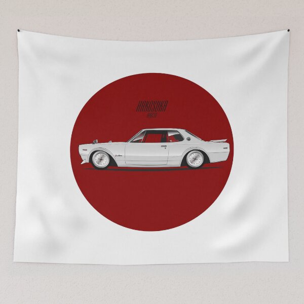 Item preview, Nissan Skyline KPGC10 GT-R  Hakosuka White designed and sold by VectorChaos.