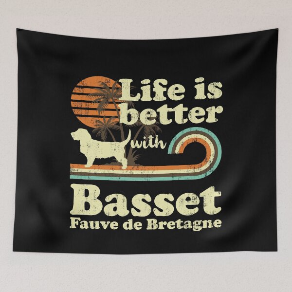 Item preview, Life is Better with Basset Fauve de Bretagne Vintage designed and sold by rafaeltto.