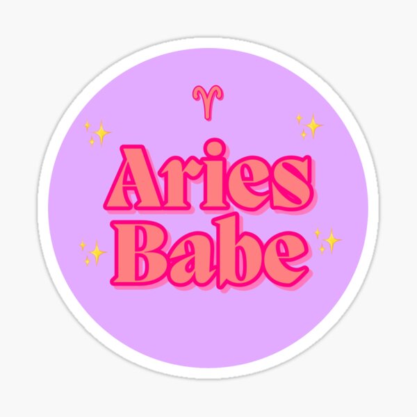 Item preview, Aries Babe Purple Version Zodiac Stickers by gabyiscool designed and sold by gabyiscool.