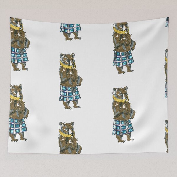 Item preview, Scottish Bearded Bear designed and sold by KitCatCards.