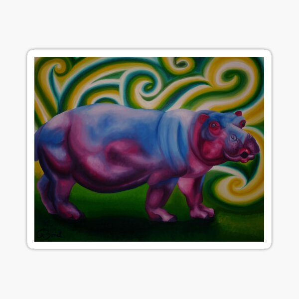 Sassy Hippo Sticker